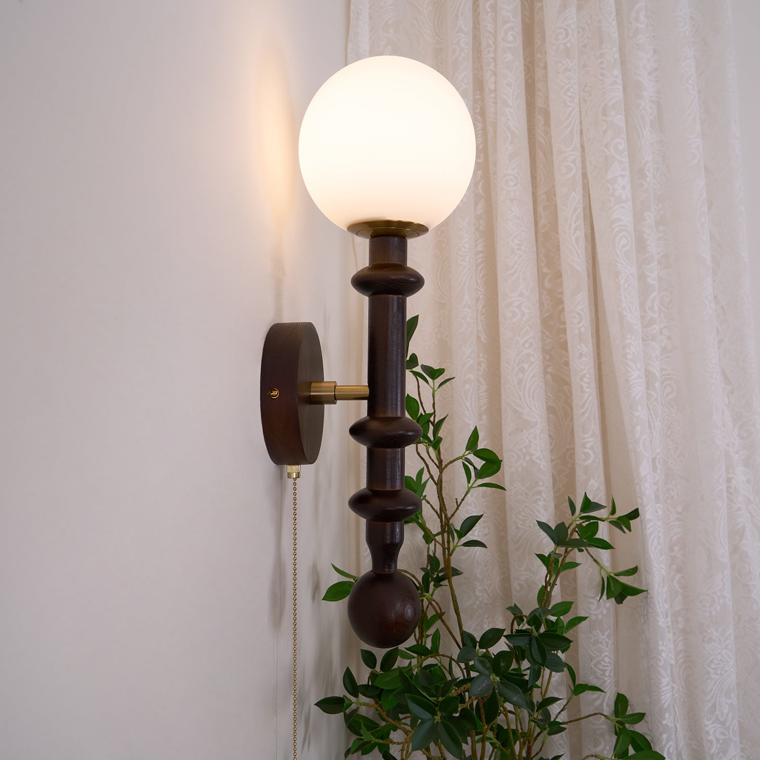 Elmiror Applique Murale en Verre et Bois Moderne - Neutralighting