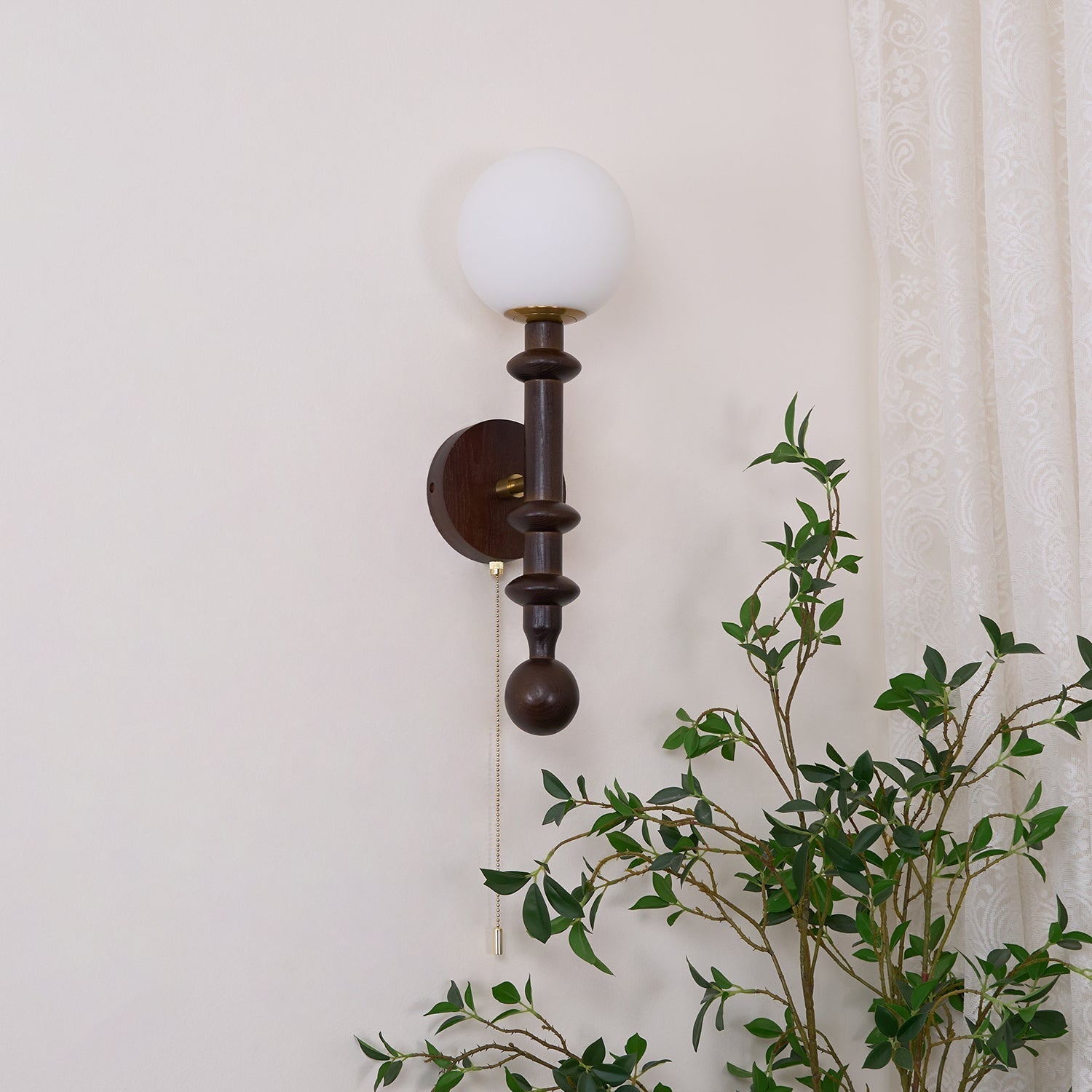 Elmiror Applique Murale en Verre et Bois Moderne - Neutralighting