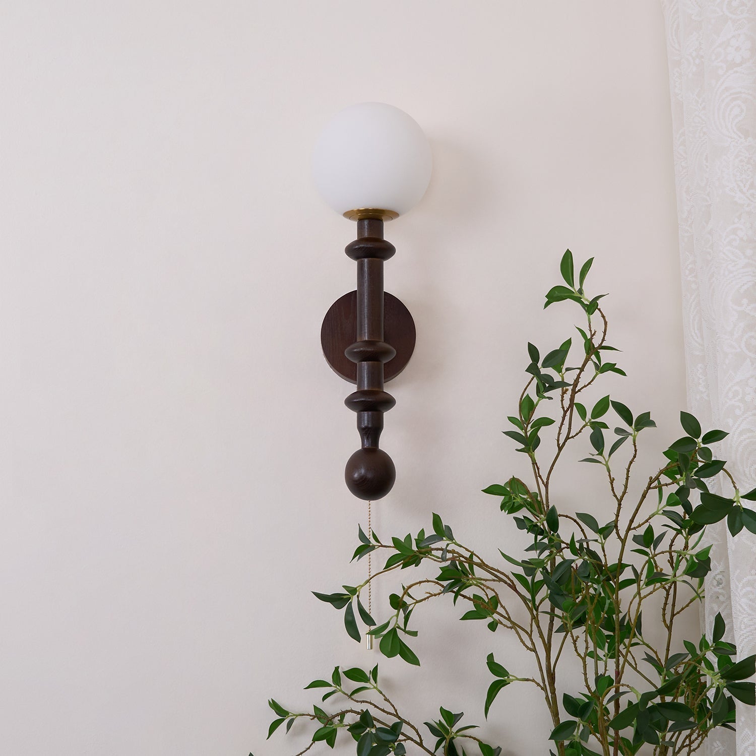Elmiror Applique Murale en Verre et Bois Moderne - Neutralighting