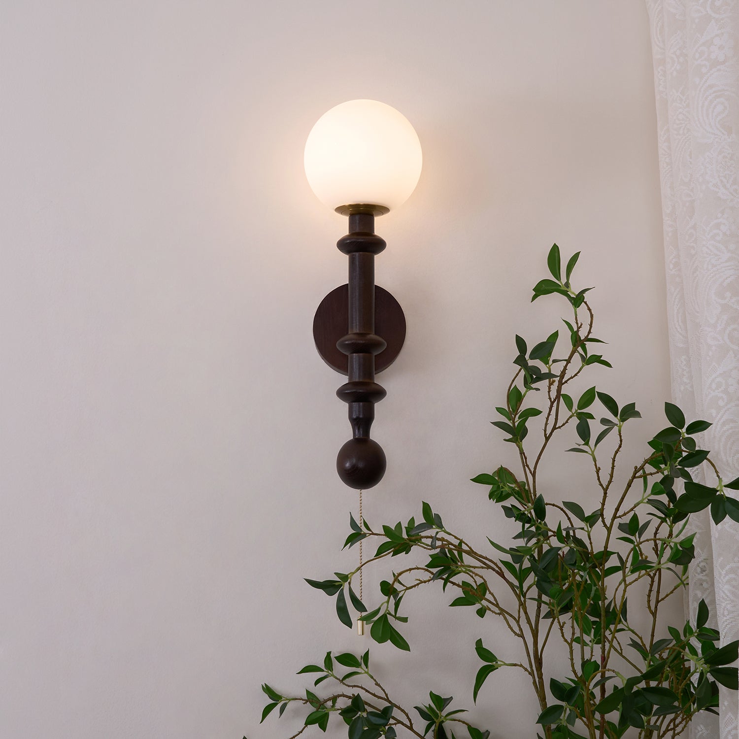 Elmiror Applique Murale en Verre et Bois Moderne - Neutralighting
