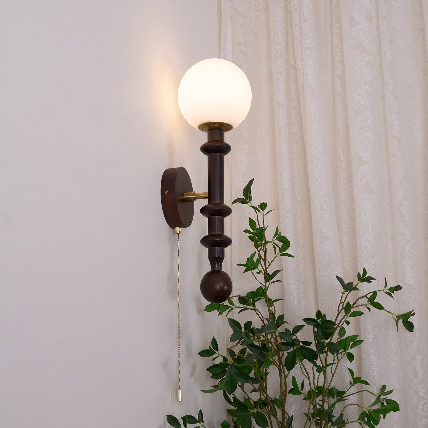 Elmiror Applique Murale en Verre et Bois Moderne - Neutralighting