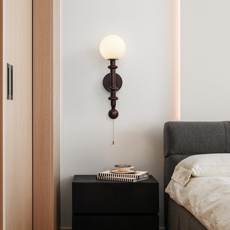 Elmiror Applique Murale en Verre et Bois Moderne - Neutralighting