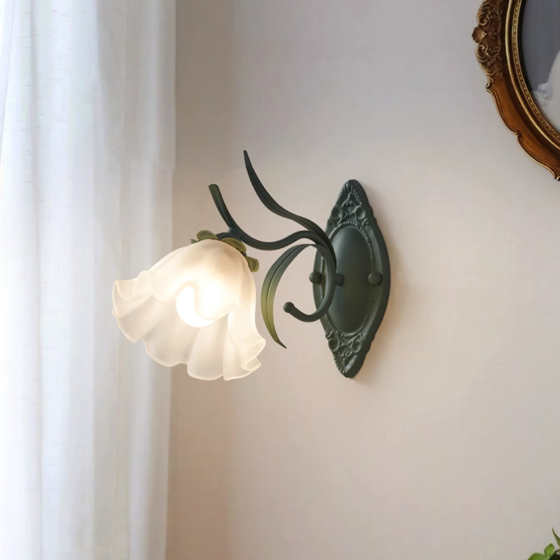 Arisha Fleur Métal Verre Intérieur Applique Murale Chambre à Coucher Salon - Neutralighting