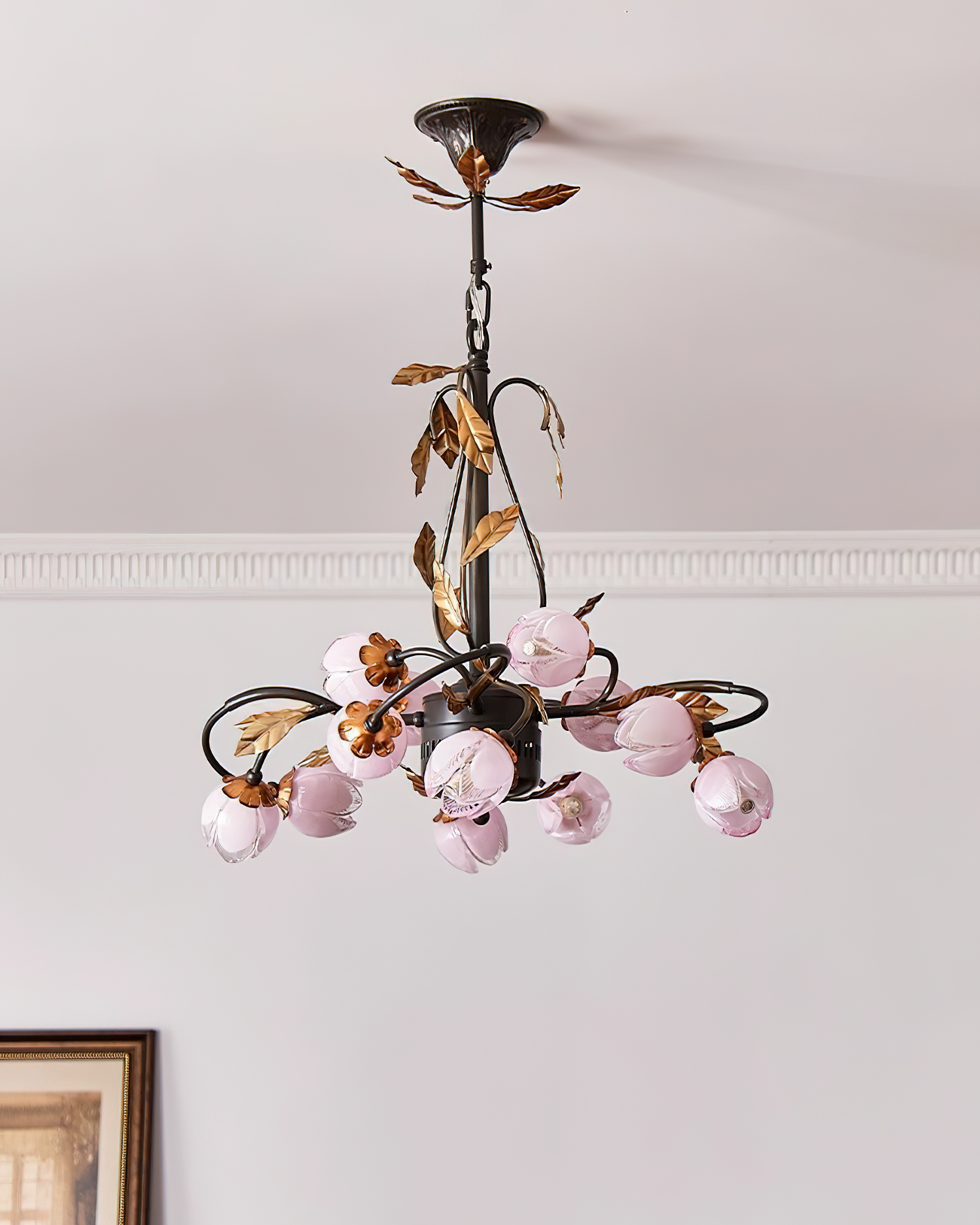 Giulia Lustre Verre Floral Élégance Romantique - Neutralighting