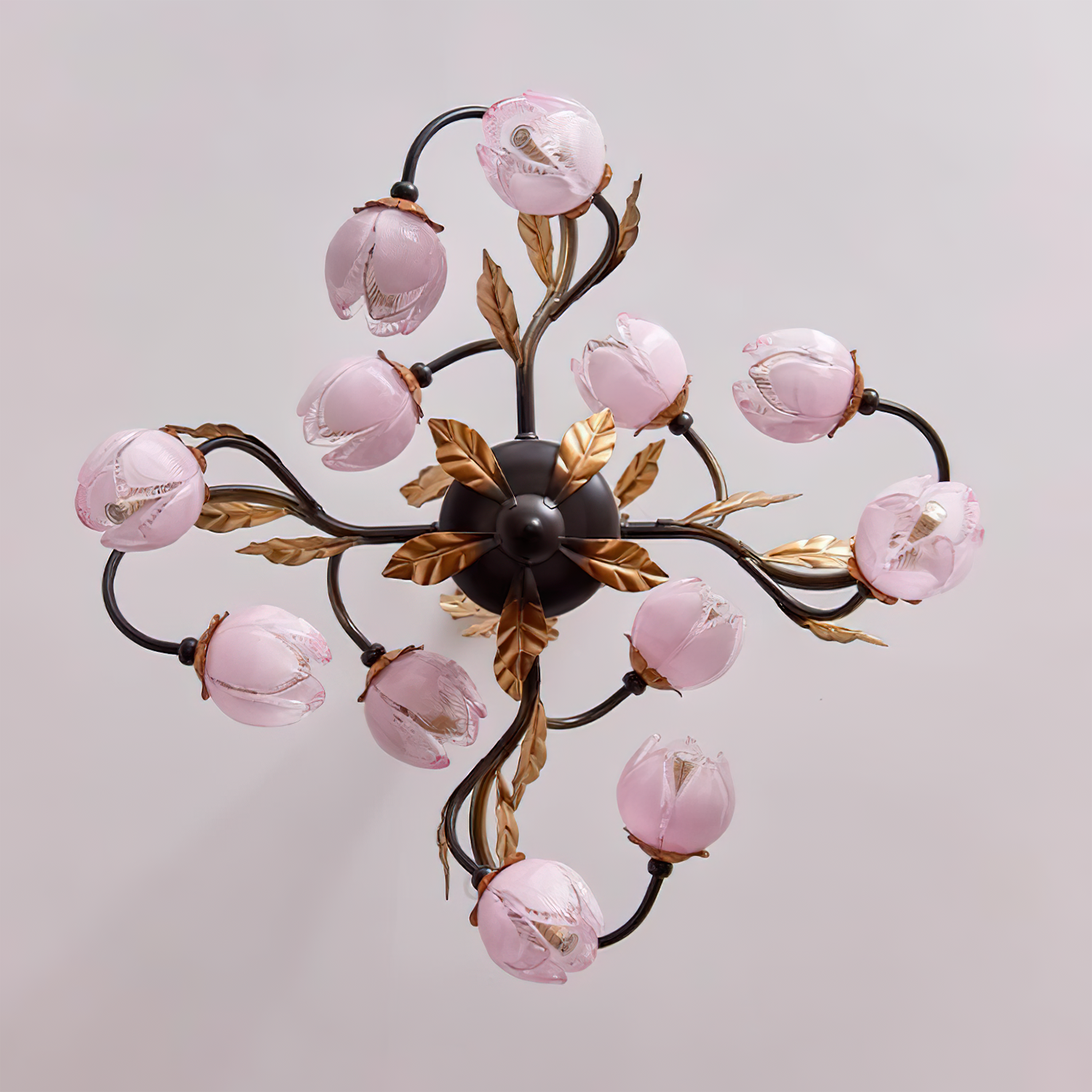 Giulia Lustre Verre Floral Élégance Romantique - Neutralighting
