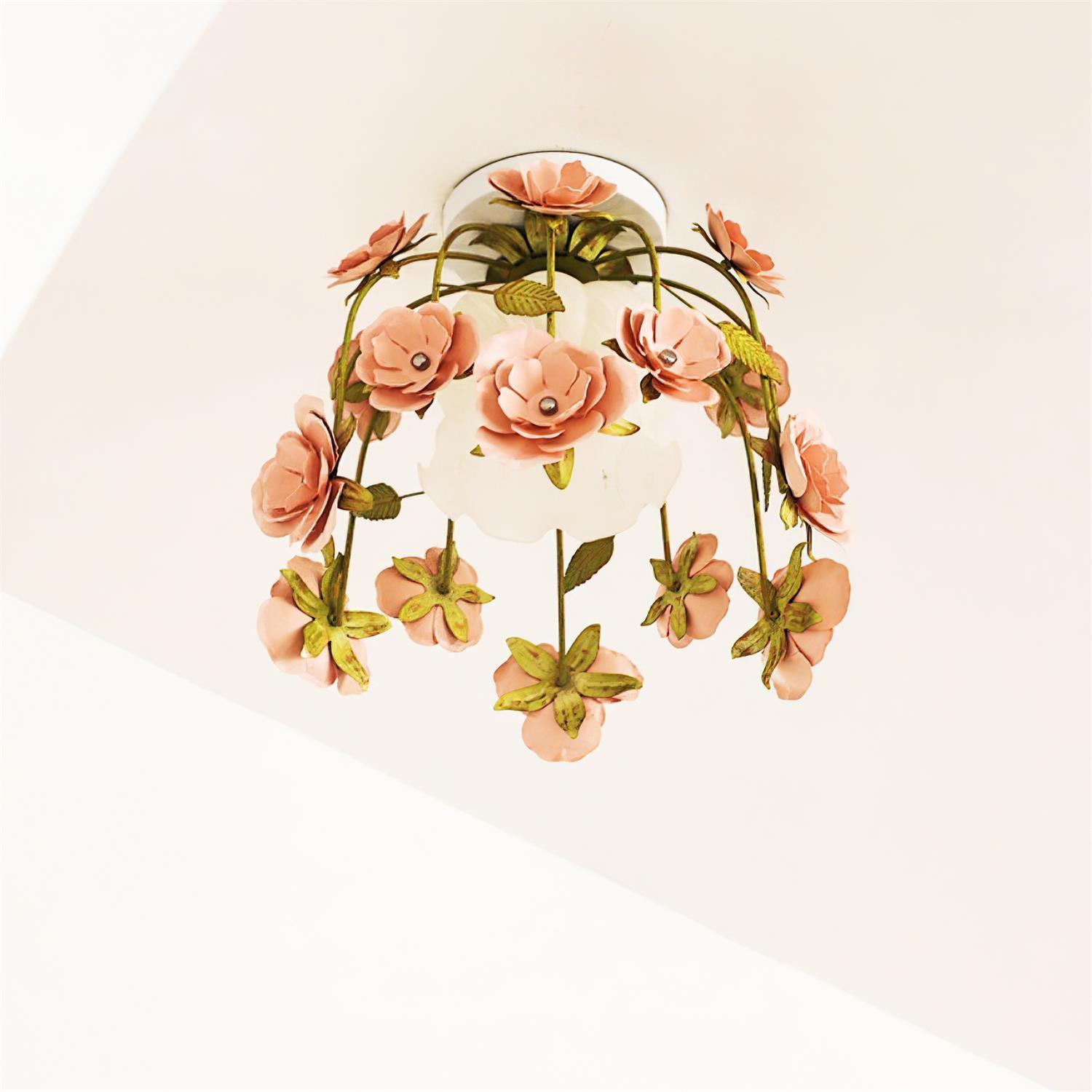 Pavo Plafonnier Romantique en Verre Fleur - Neutralighting