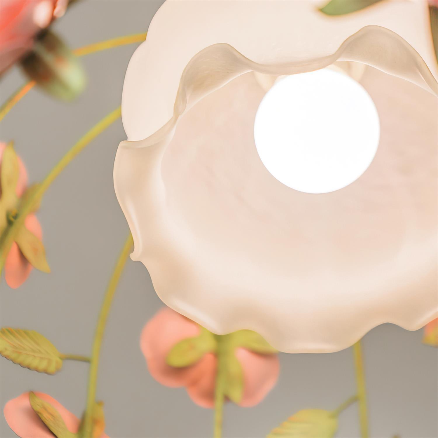 Pavo Plafonnier Romantique en Verre Fleur - Neutralighting