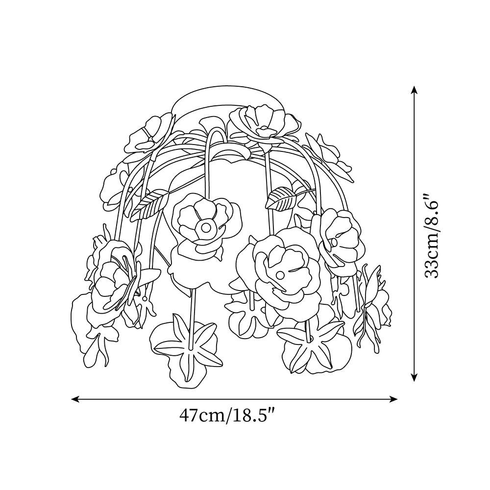 Pavo Plafonnier Romantique en Verre Fleur - Neutralighting