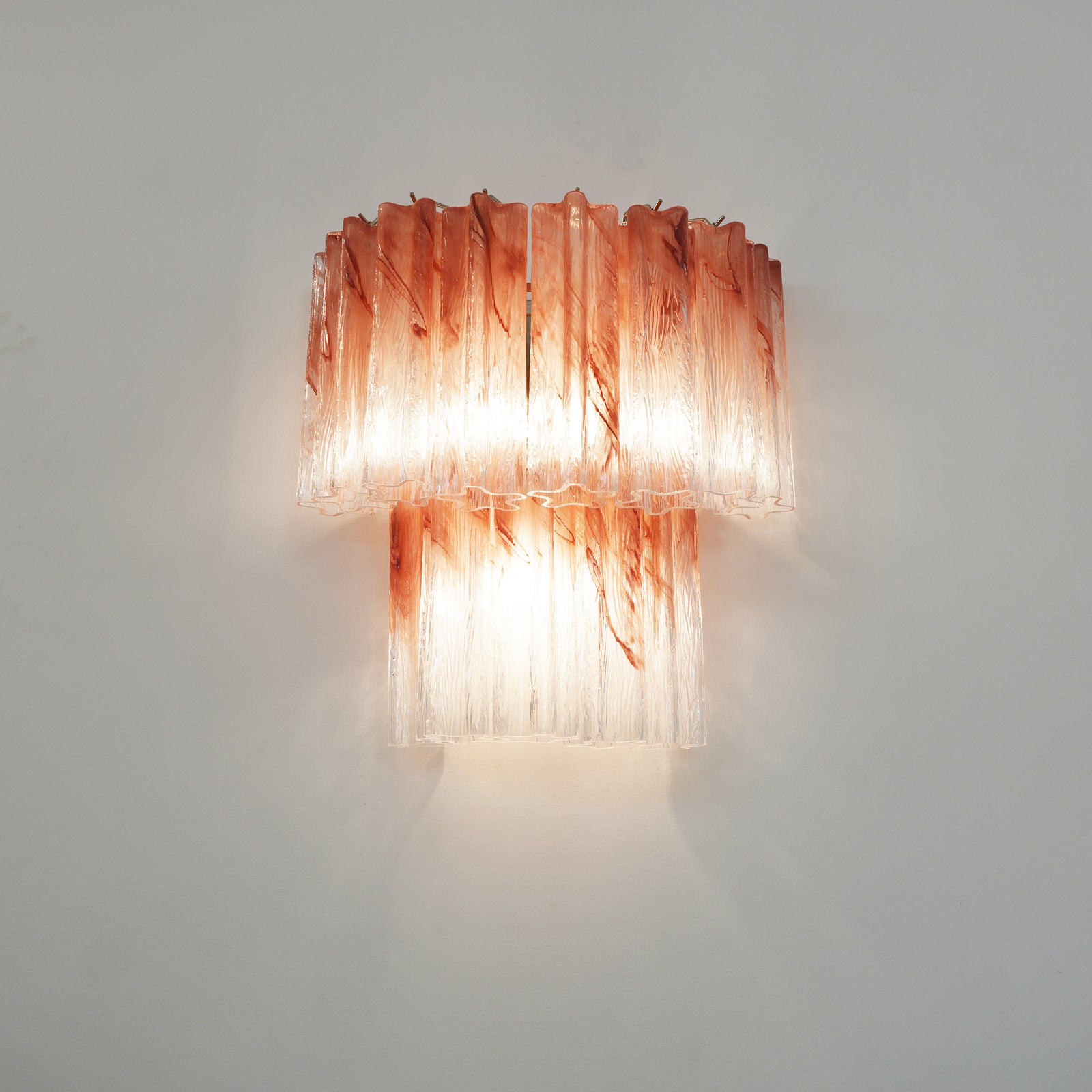 Aurora Wall Light Rose Glass Blades Romantic Watercolor - Letslighting