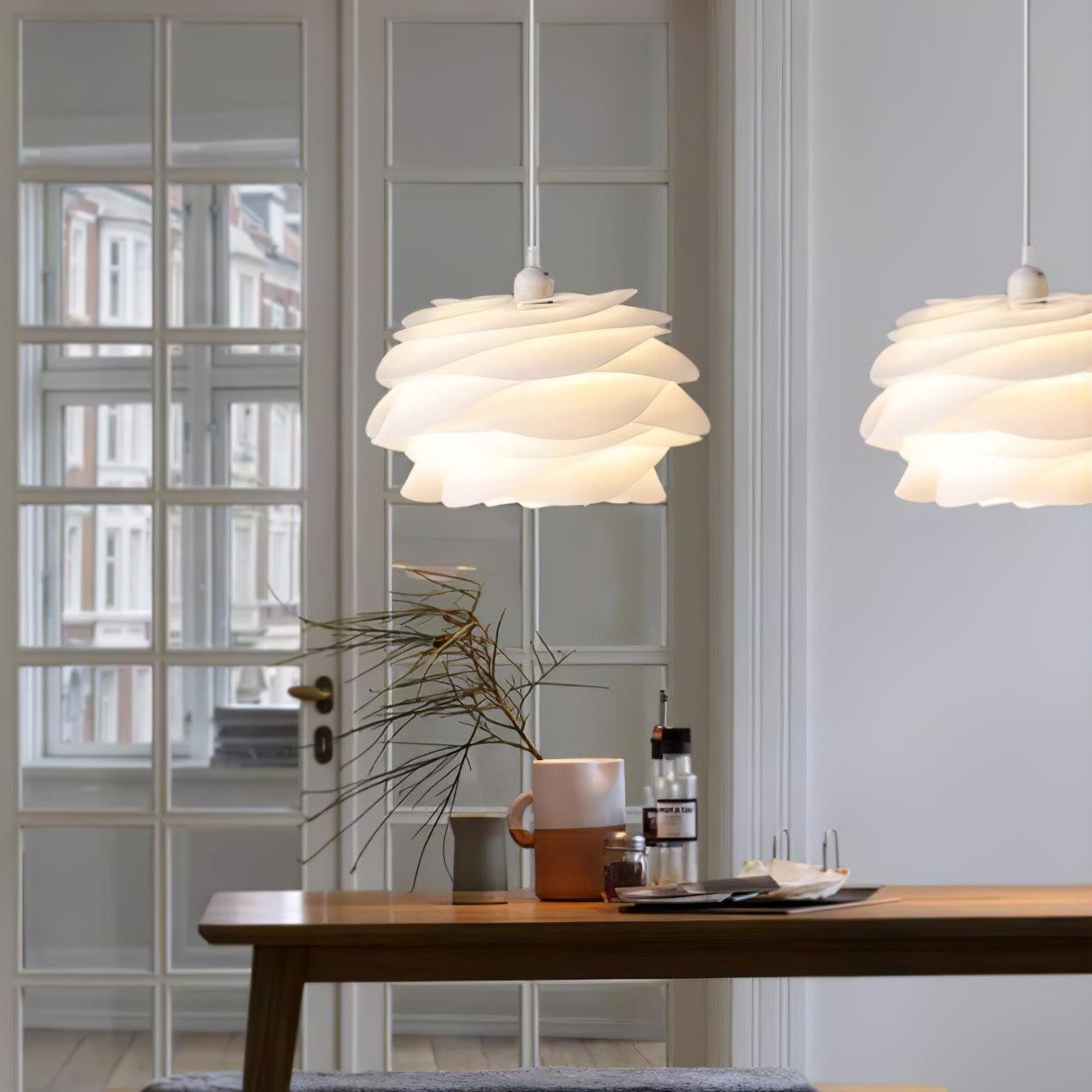 Solara Lampe suspendue en PVC motif rose floral superposé romantique - Neutralighting