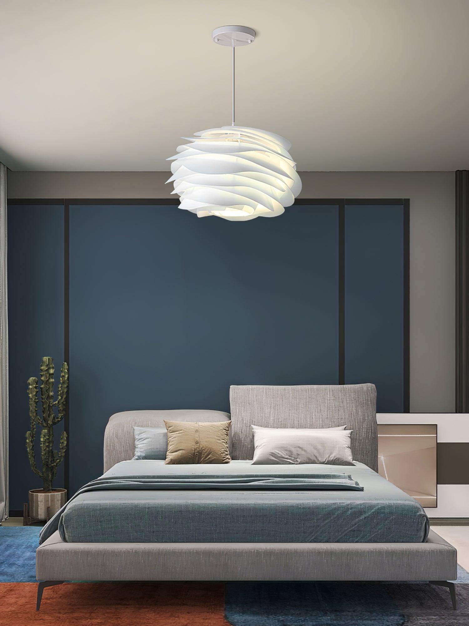 Solara Lampe suspendue en PVC motif rose floral superposé romantique - Neutralighting