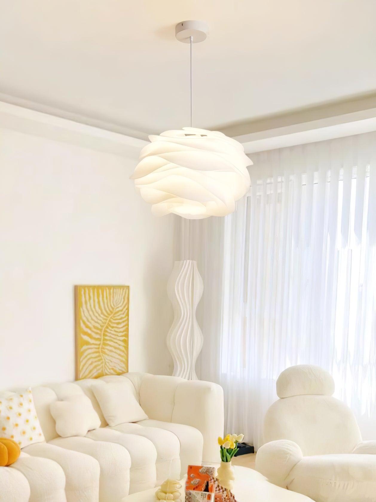 Solara Lampe suspendue en PVC motif rose floral superposé romantique - Neutralighting