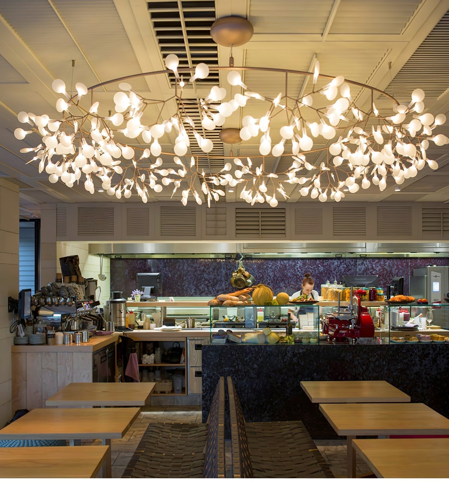 Lustra Chandelier Rose Gold Firefly LED Branch - Neutralighting