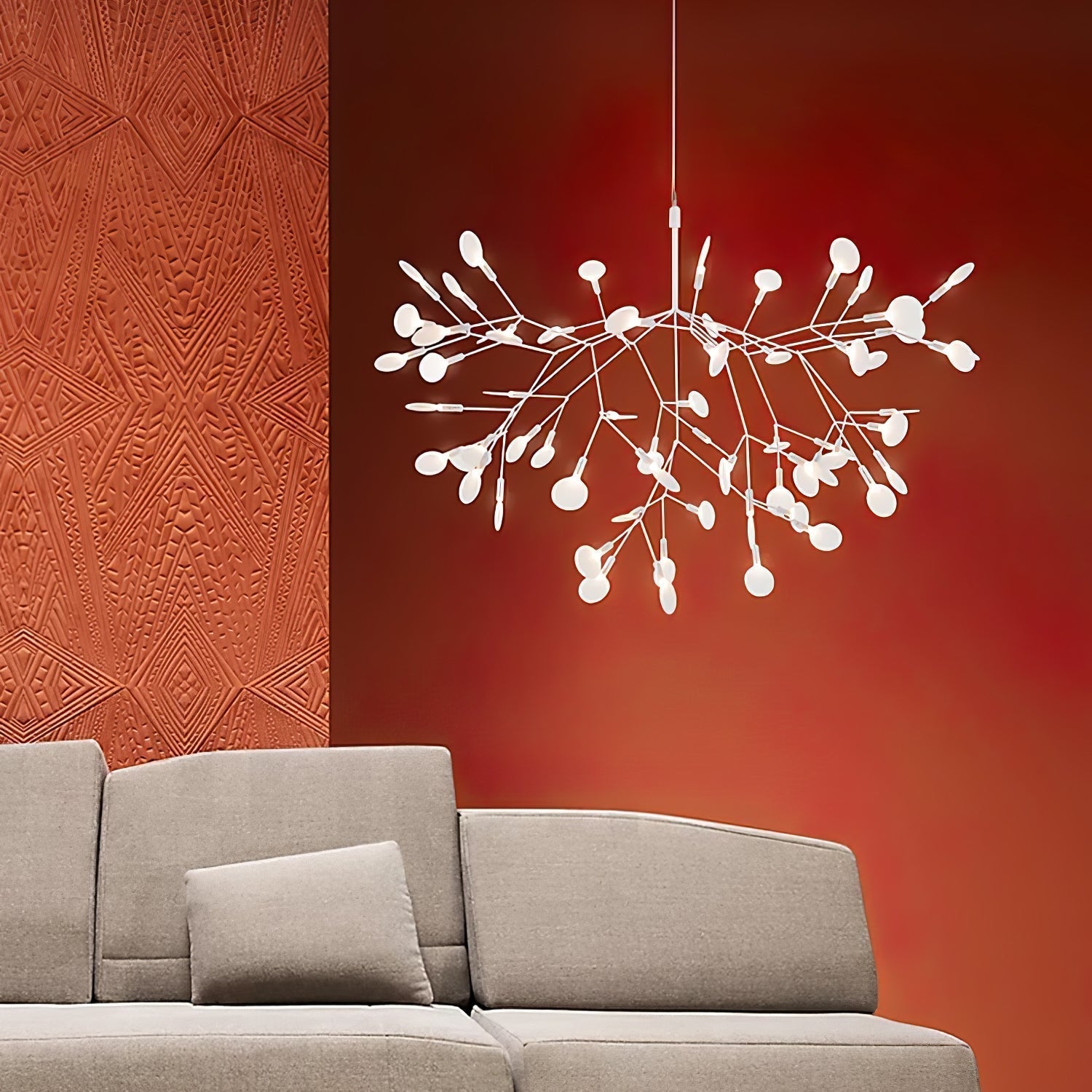 Lustra Chandelier Rose Gold Firefly LED Branch - Neutralighting