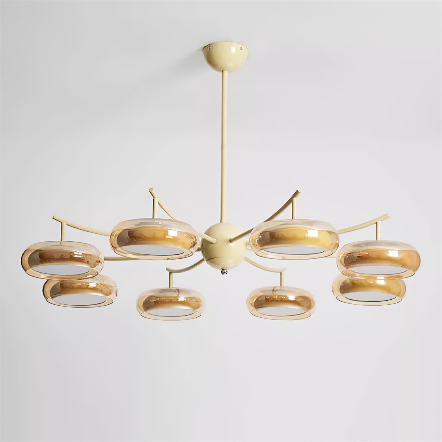 Rotan Lustre Orbes en Verre Crème Sérénité - Neutralighting