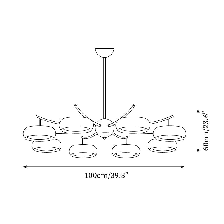 Rotan Lustre Orbes en Verre Crème Sérénité - Neutralighting