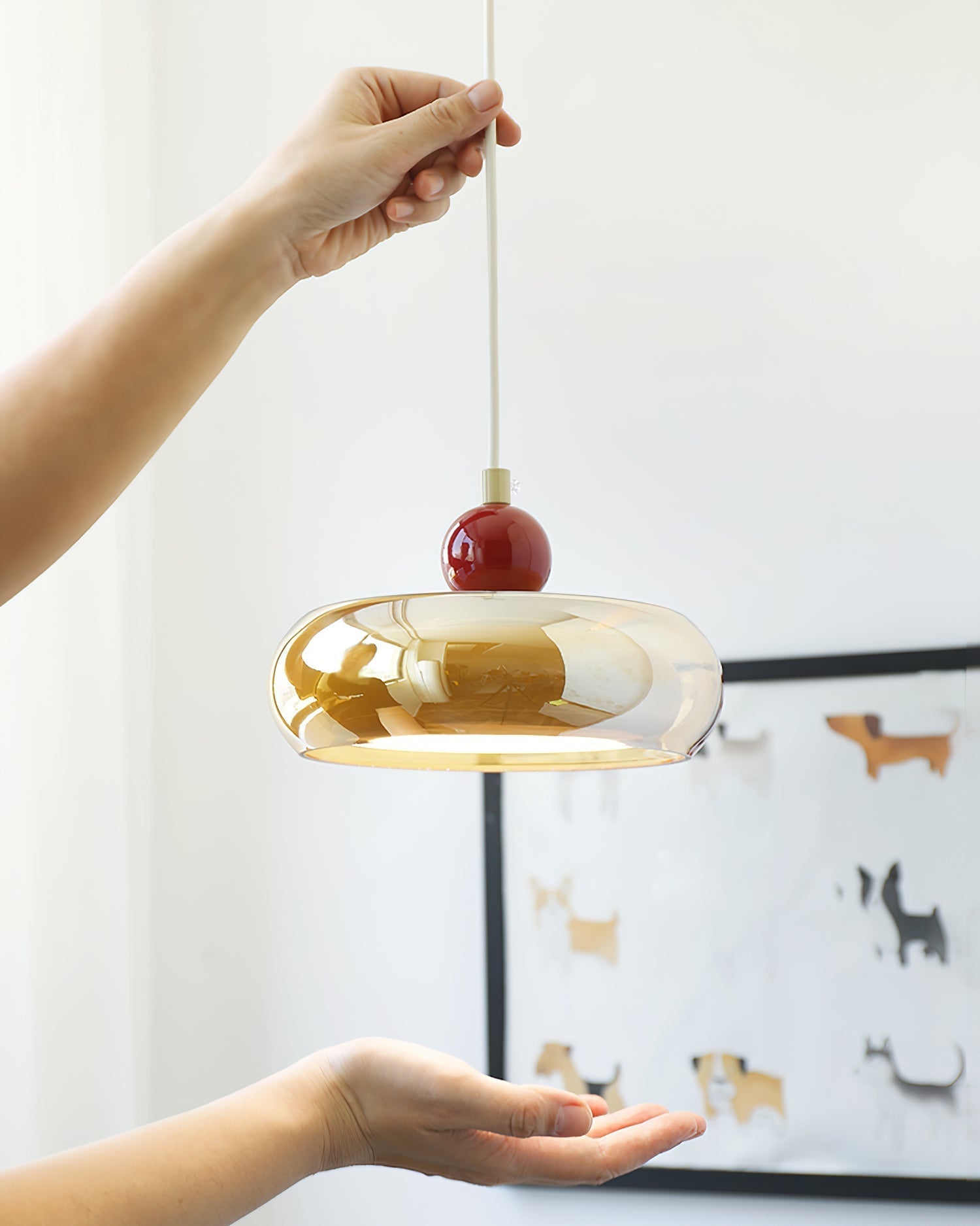 Suspension Jojo Ambre*Rouge - Neutralighting