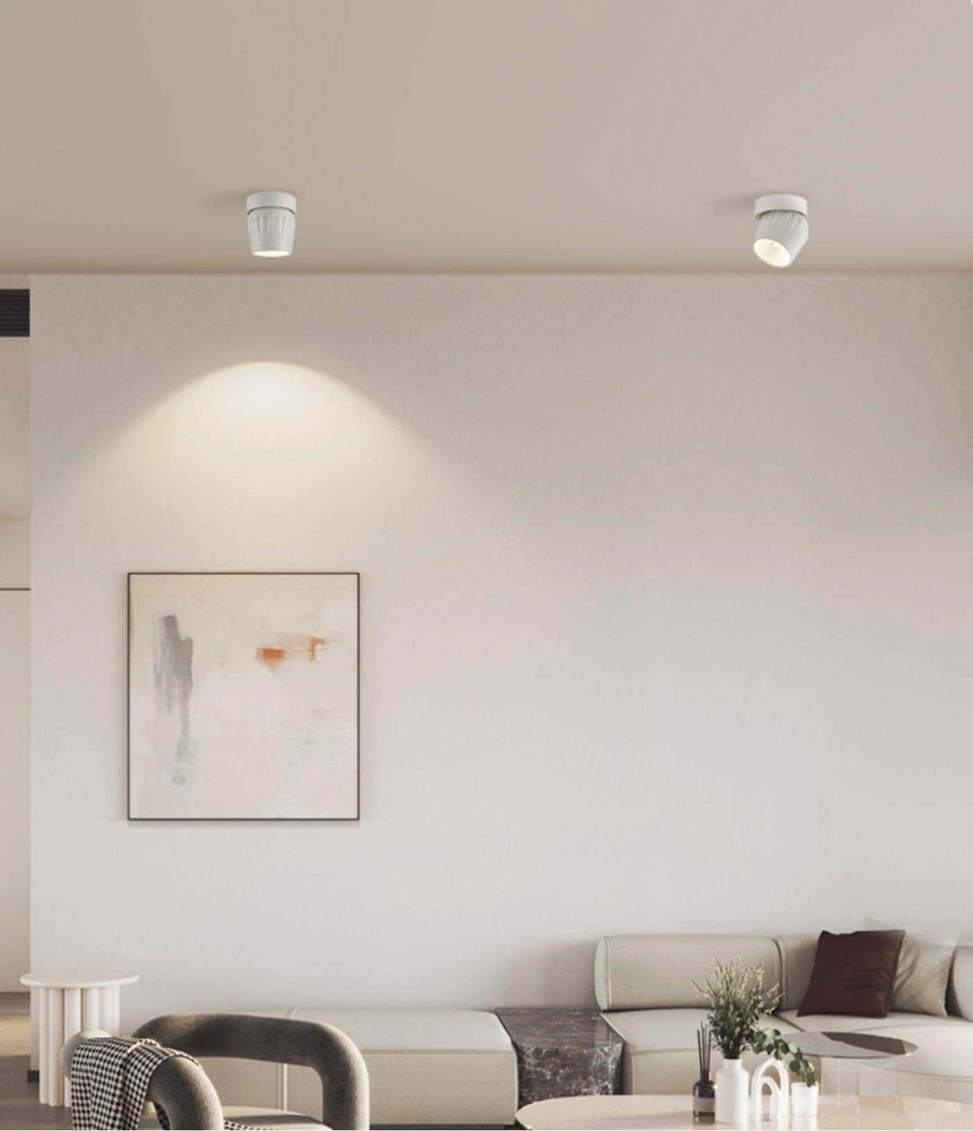 Solara Projecteur aluminium nervuré rotatif minimaliste - Neutralighting