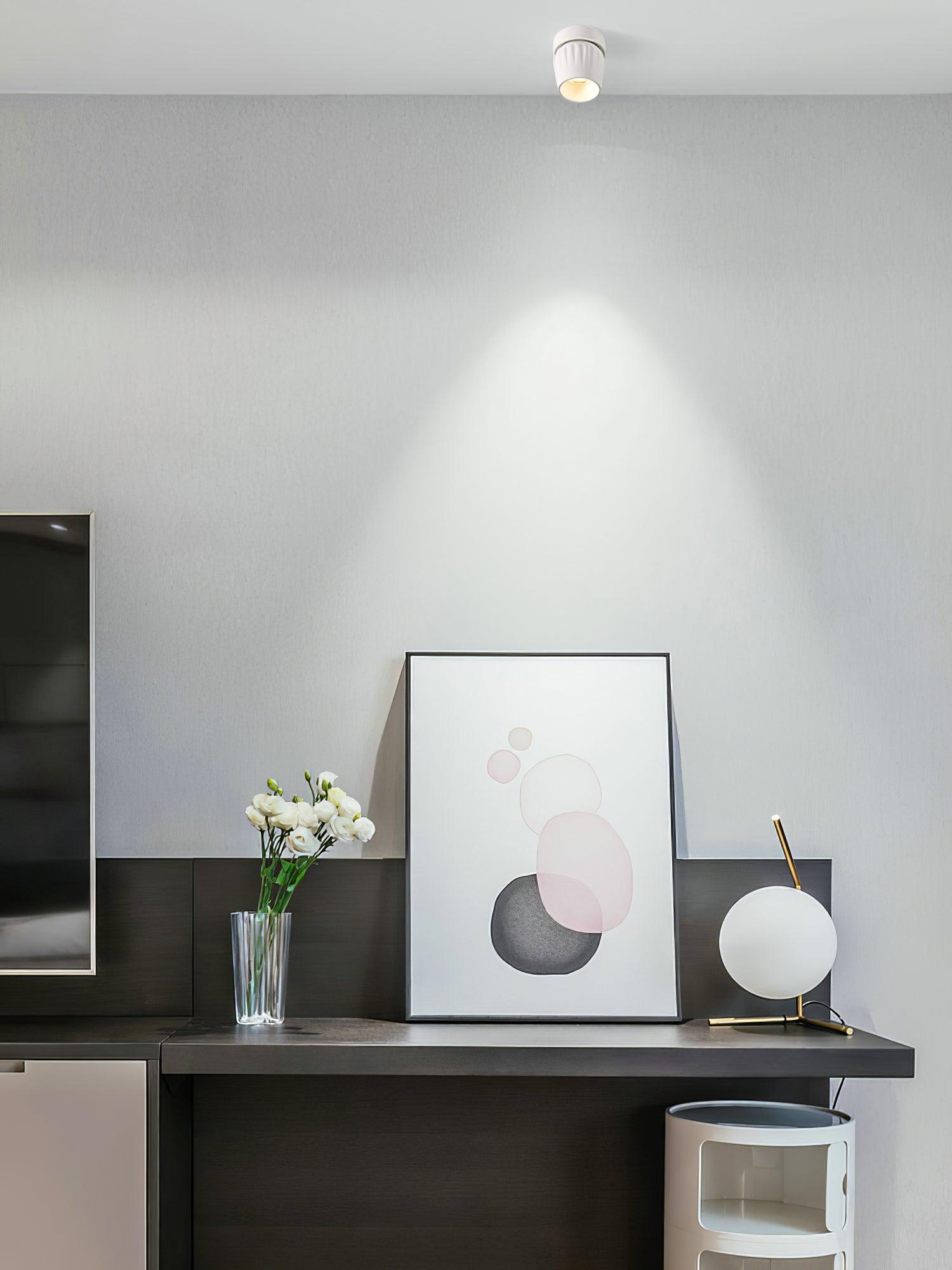 Solara Projecteur aluminium nervuré rotatif minimaliste - Neutralighting