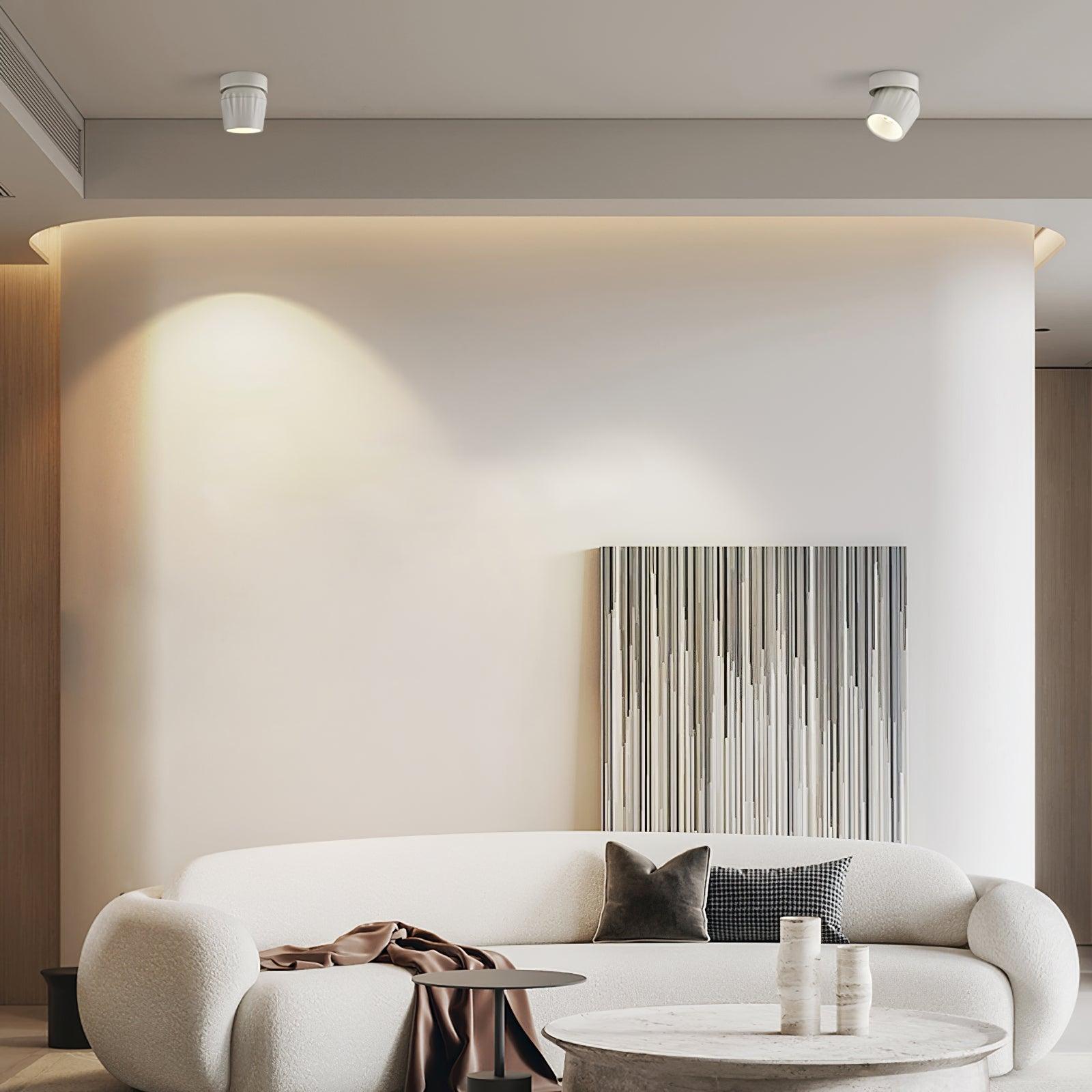 Solara Projecteur aluminium nervuré rotatif minimaliste - Neutralighting