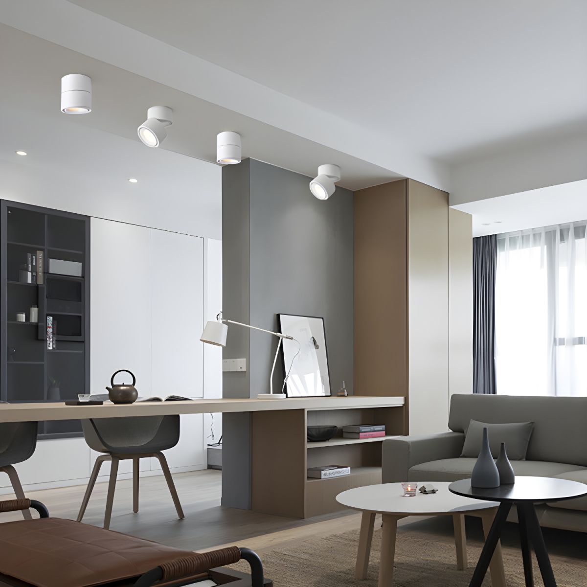 Solara Plafonnier en aluminium, spot orientable et minimaliste - Neutralighting