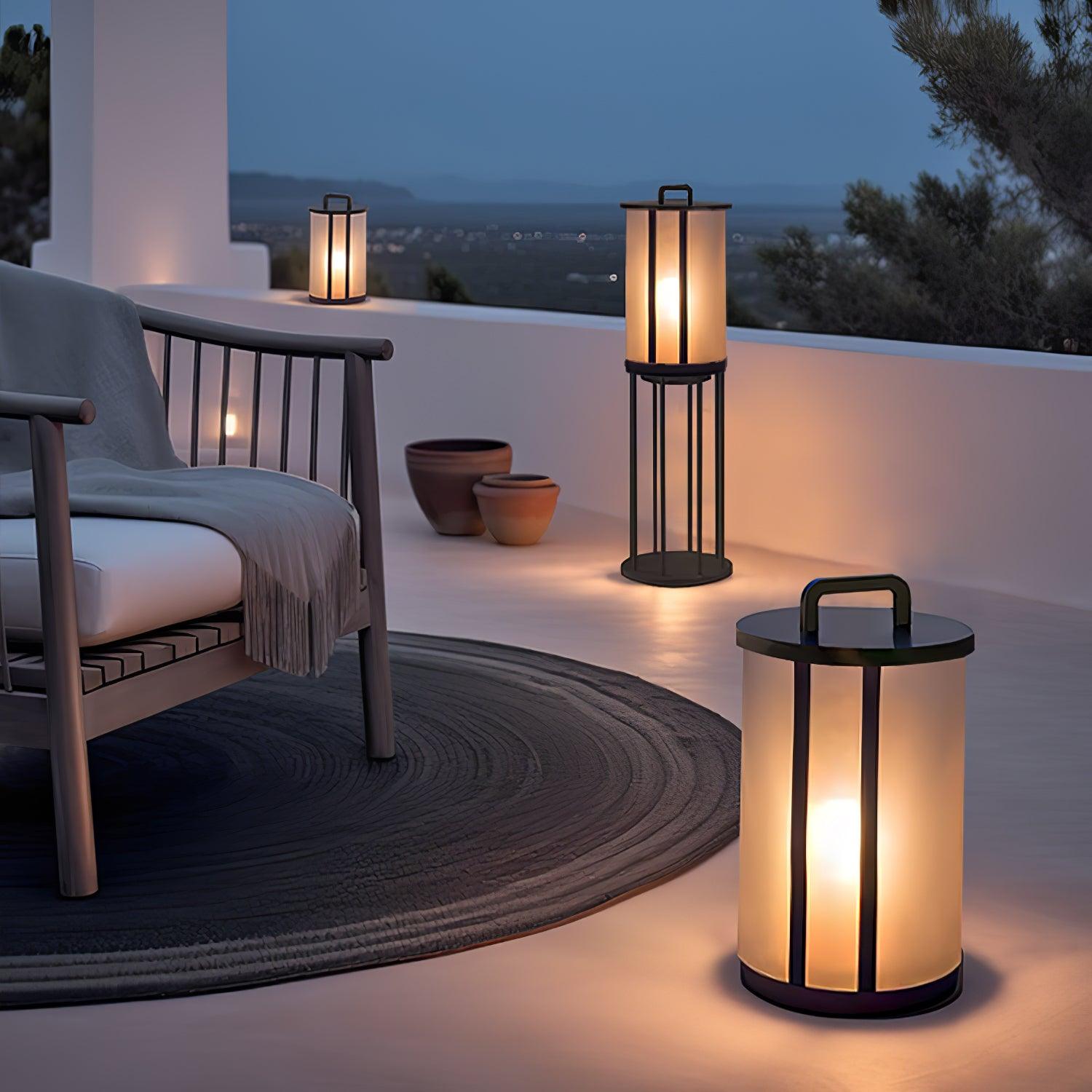 Ray Round Pillar Lantern Outdoor Light - Letslighting