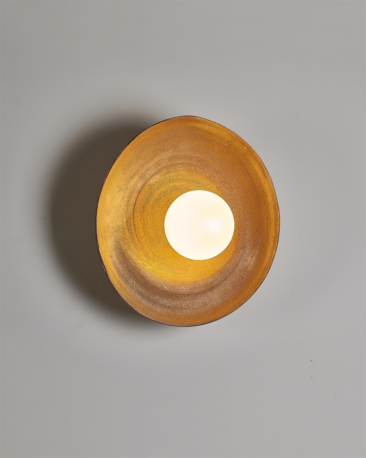 Virelli Applique Murale Disque en Fibre de Verre Globe en Acrylique pour Chaleur Nordique - Neutralighting