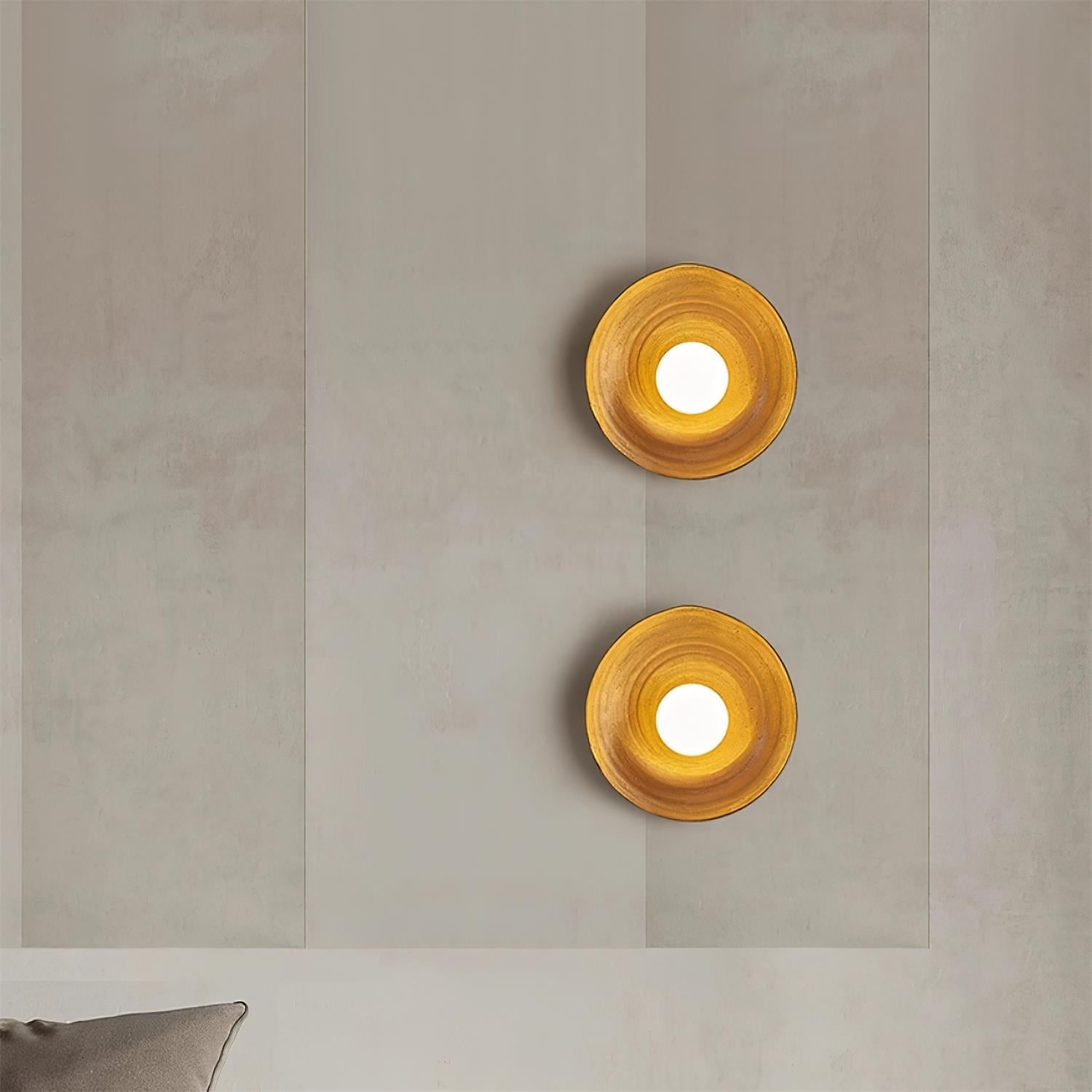 Virelli Applique Murale Disque en Fibre de Verre Globe en Acrylique pour Chaleur Nordique - Neutralighting
