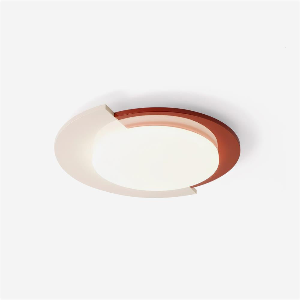 Toina Lumière de Plafond Bicolore Rouge Ivoire Minimaliste - Neutralighting