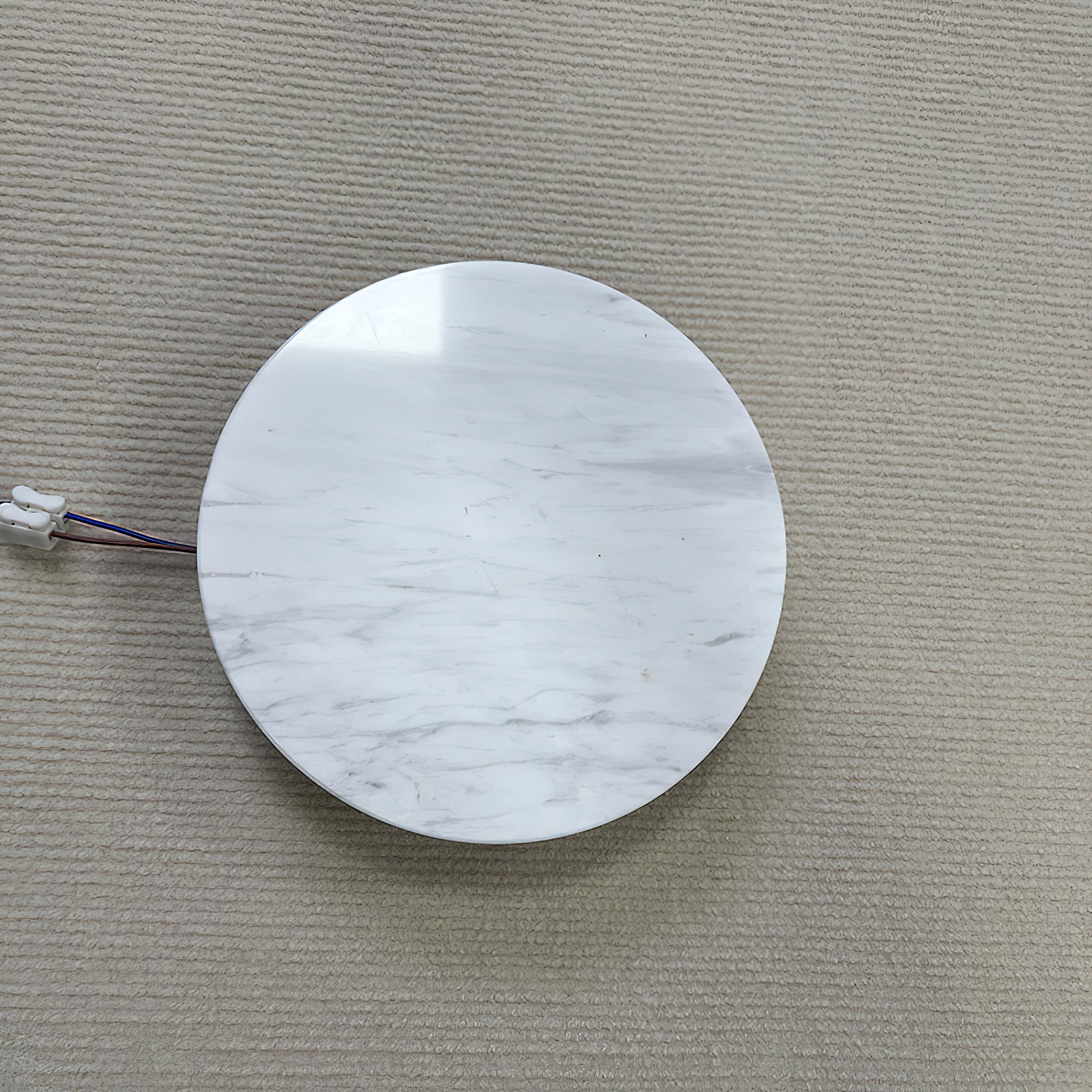 Vasilora Applique Murale Ronde en Marbre Blanc Moderne Minimaliste - Neutralighting