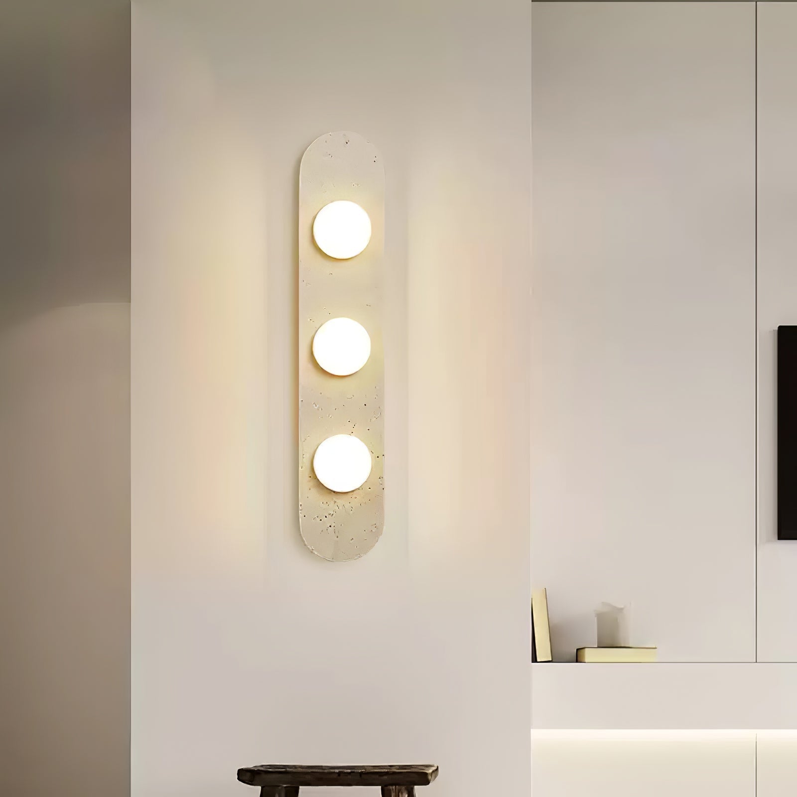 Zasoliel Applique Murale Minimaliste en Travertin - Neutralighting