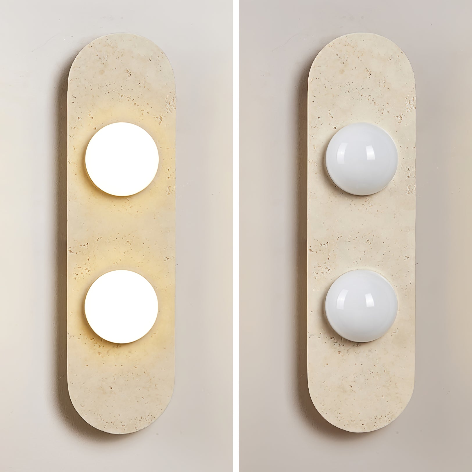 Zasoliel Applique Murale Minimaliste en Travertin - Neutralighting