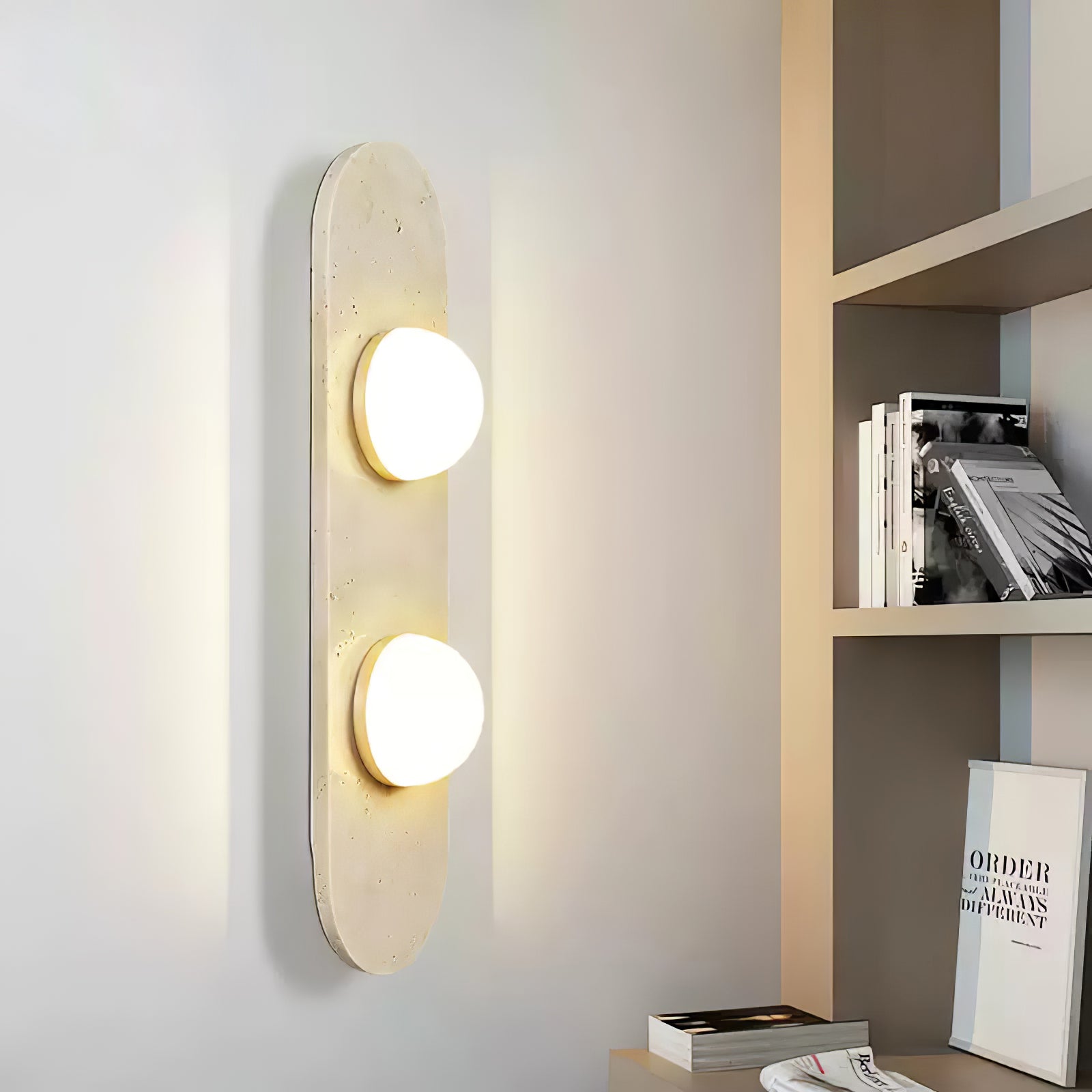 Zasoliel Applique Murale Minimaliste en Travertin - Neutralighting