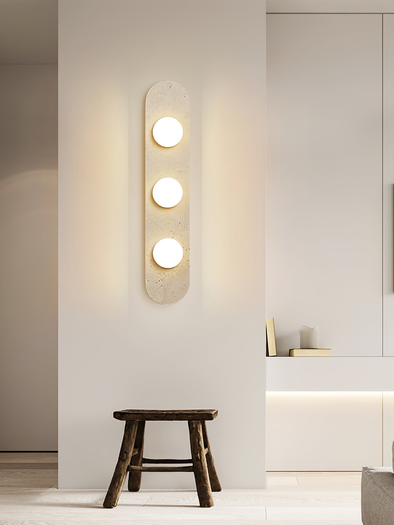 Zasoliel Applique Murale Minimaliste en Travertin - Neutralighting