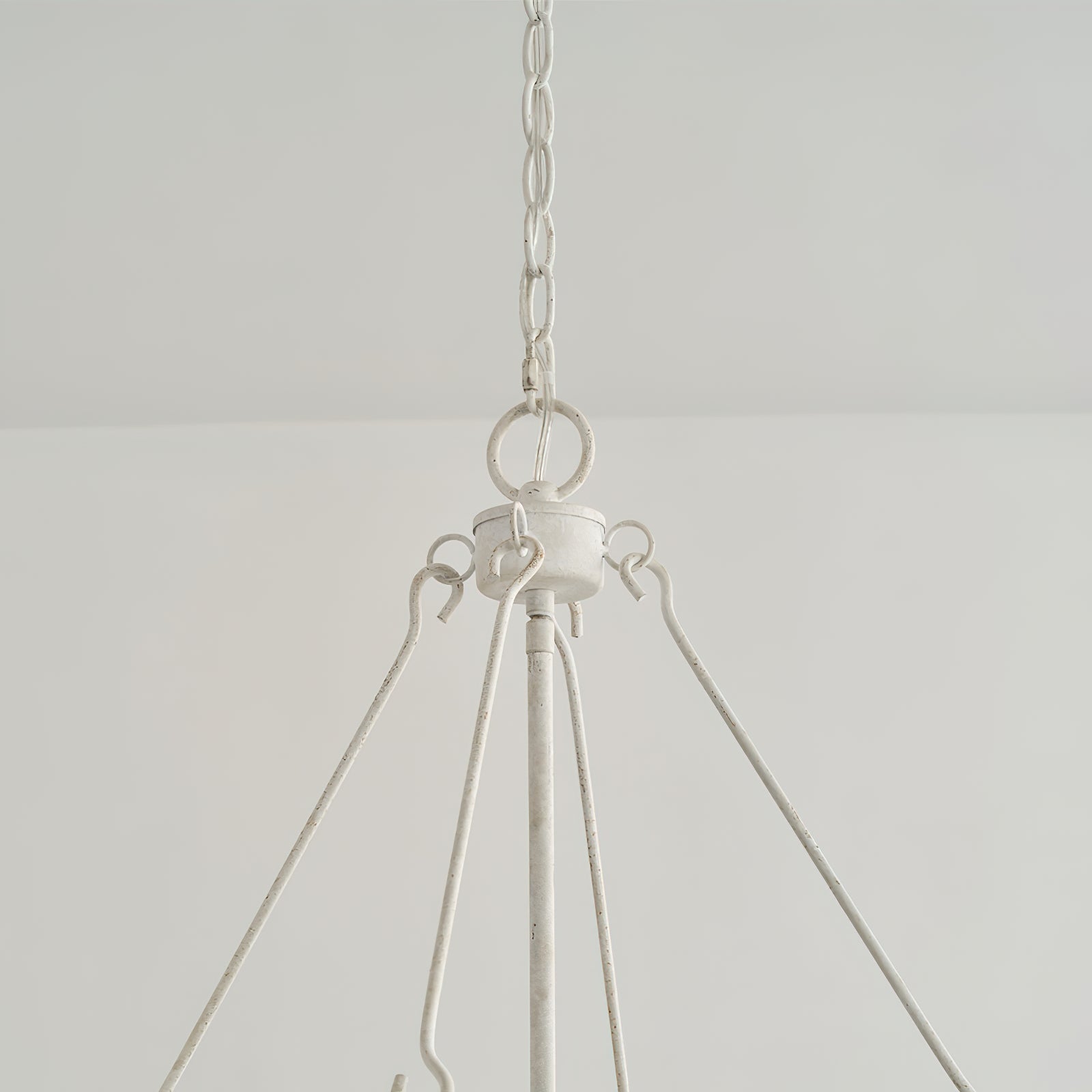 Ivsileth Premium Beaded Wooden Metal Chandelier - Lamp Copper