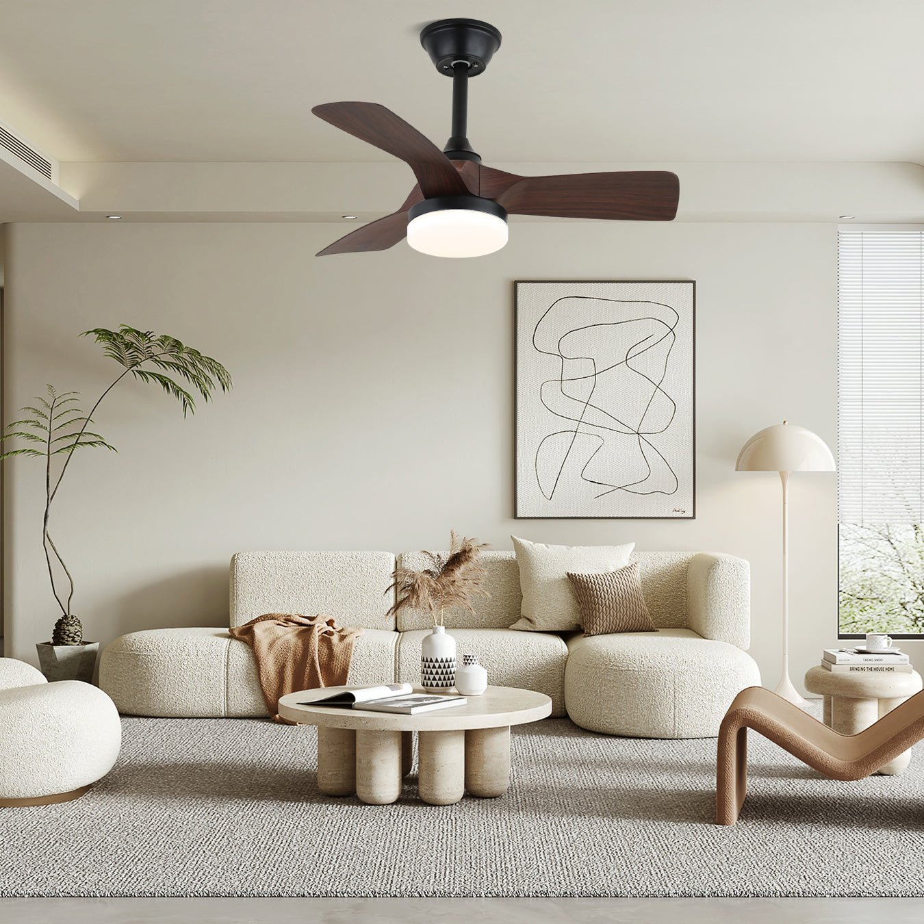 Plafonnier Ventilateur Orlen Minimaliste en Bois - Neutralighting