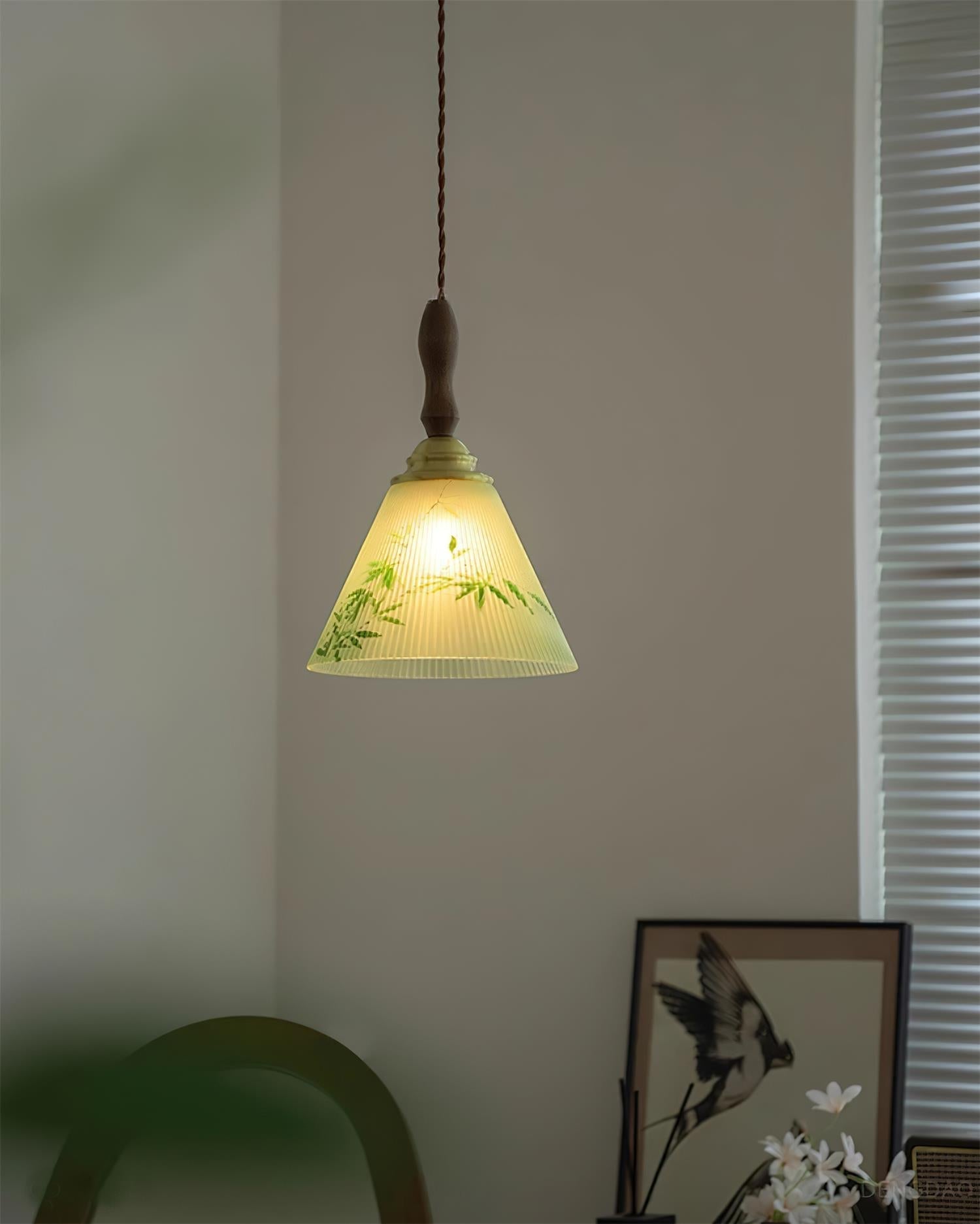 Royale Suspension Conique Botanique Verre - Neutralighting