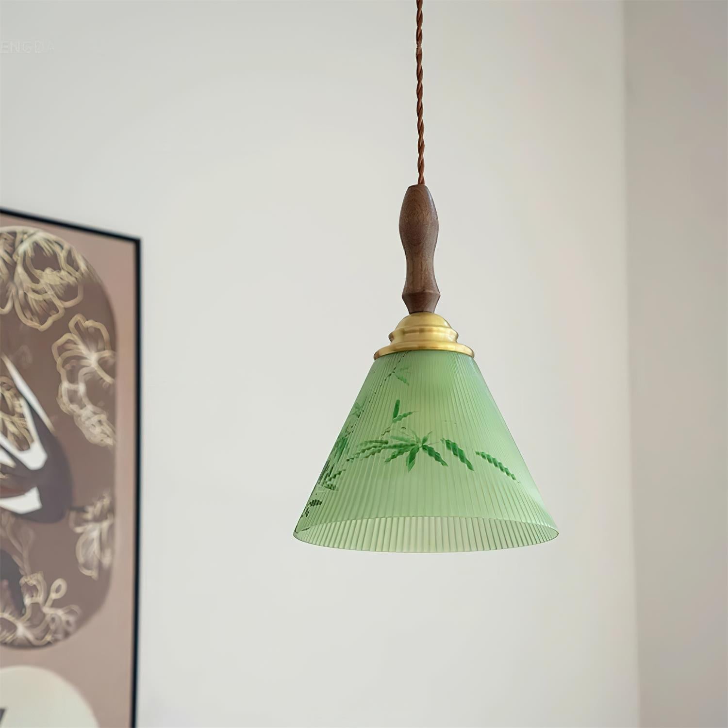 Royale Suspension Conique Botanique Verre - Neutralighting