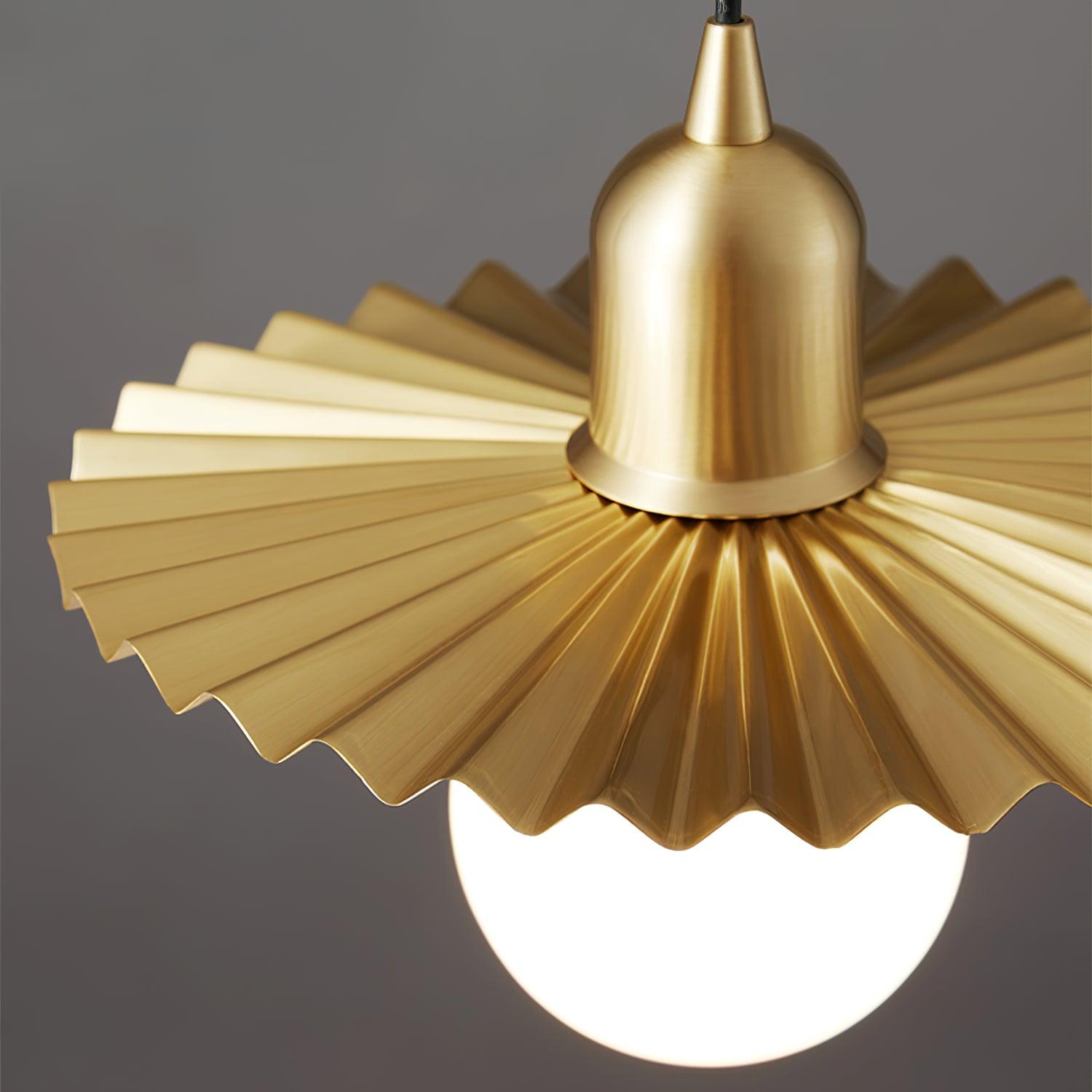 Rozeta Suspension en Laiton Plissé Moderne - Neutralighting