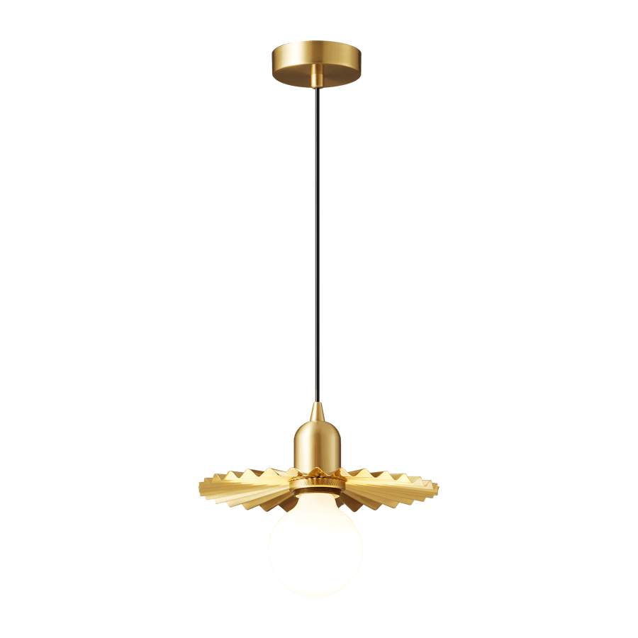 Rozeta Suspension en Laiton Plissé Moderne - Neutralighting