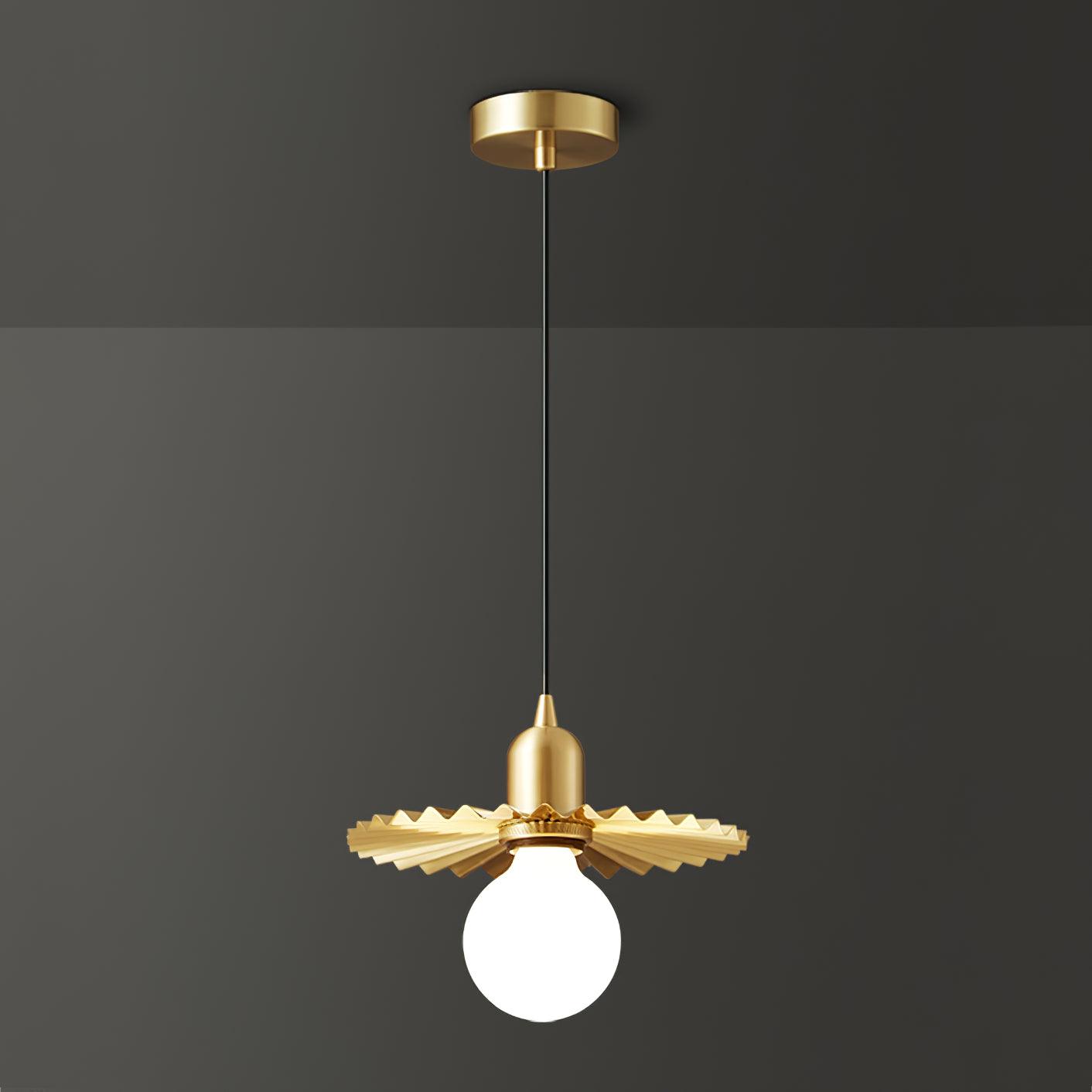 Rozeta Suspension en Laiton Plissé Moderne - Neutralighting