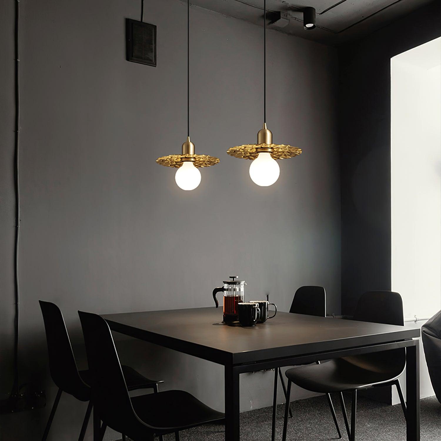 Rozeta Suspension en Laiton Plissé Moderne - Neutralighting