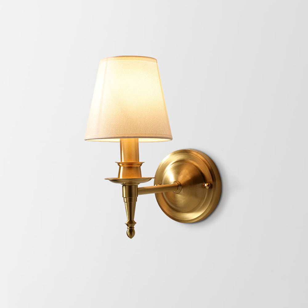 Silva Applique Murale Landerne Vintage, 5 Style, Métal/Tissu, Or, Chambre - Neutralighting