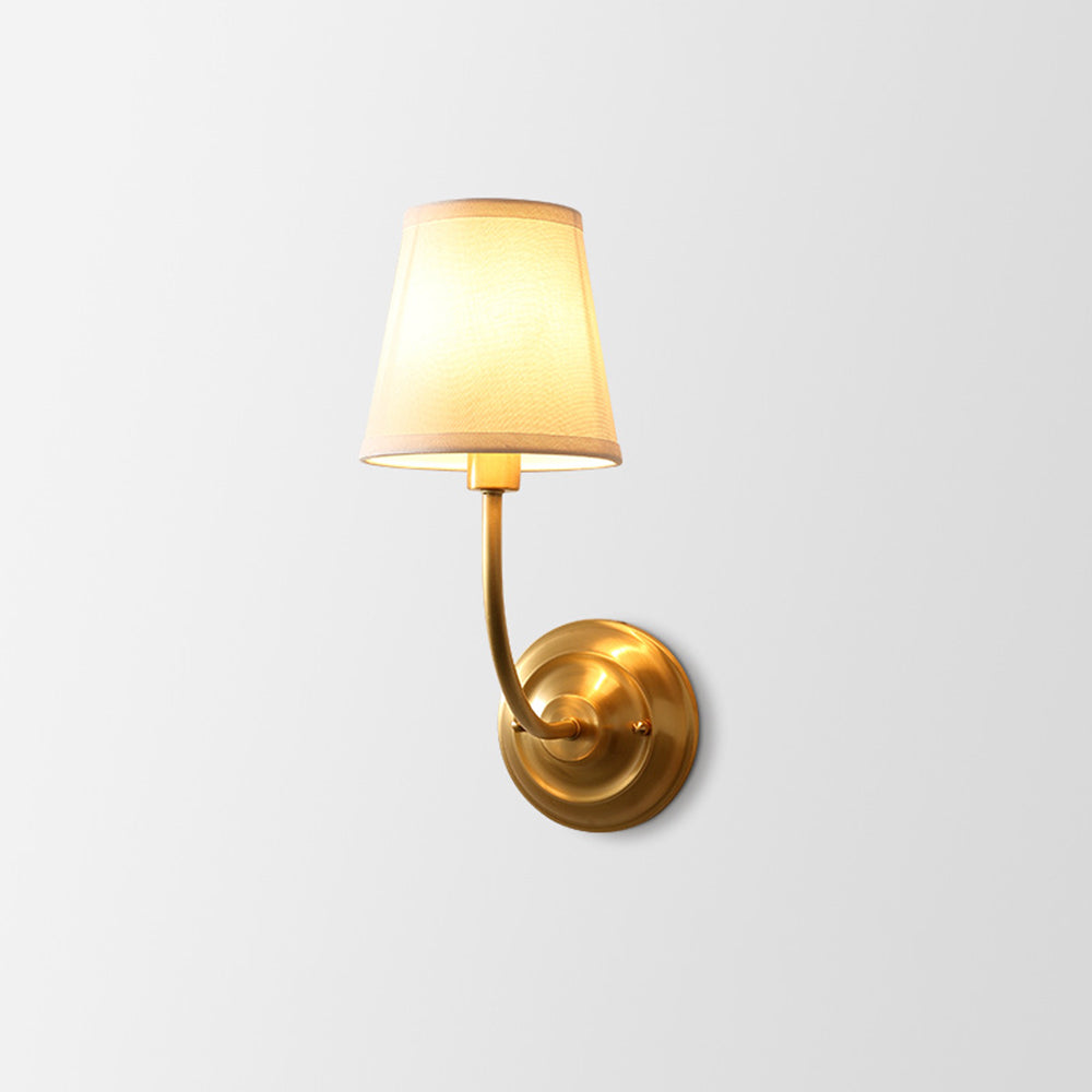 Silva Applique Murale Landerne Vintage, 5 Style, Métal/Tissu, Or, Chambre - Neutralighting