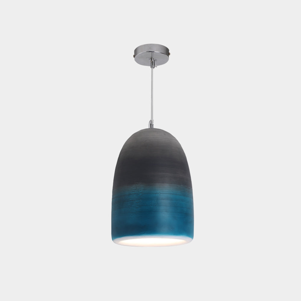 Arisha Suspension Pot Naturelle, Résine/Acrylique, Bleu/Noir/Gris, Chambre - Neutralighting