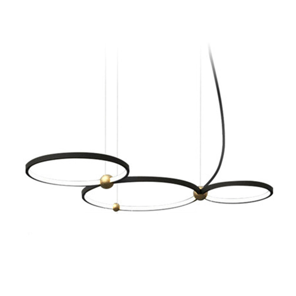 Arisha Suspension Anneau Moderne, Métal/Acrylique, Noir, Salon/Salle à Manger - Neutralighting