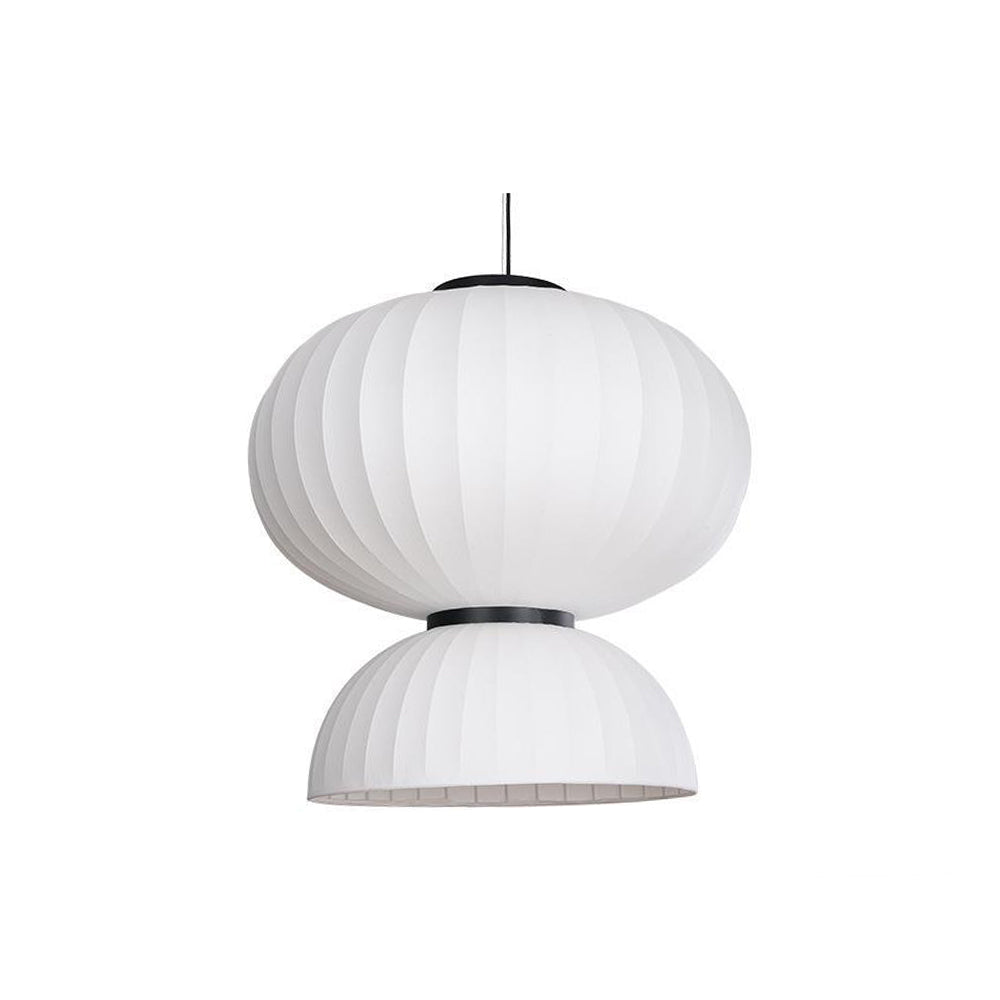 Ritta Suspension Vintage, Métal/Soie, Noir/Blanc, Chambre à Coucher - Neutralighting