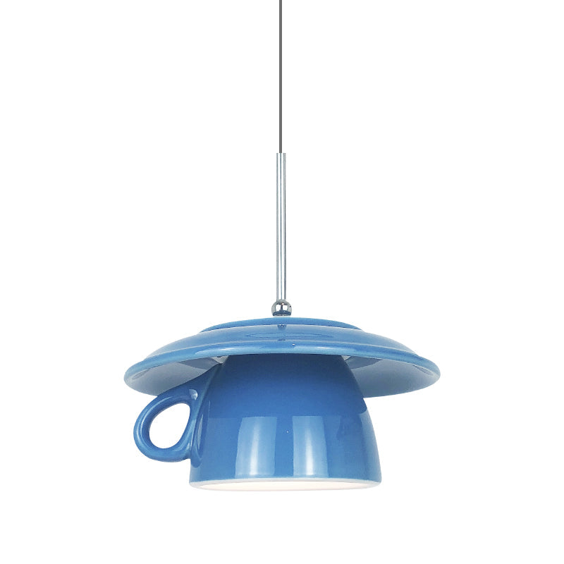 Valentina Moderne Coloré Tasse Céramique LED Suspension Chambre à Coucher - Neutralighting