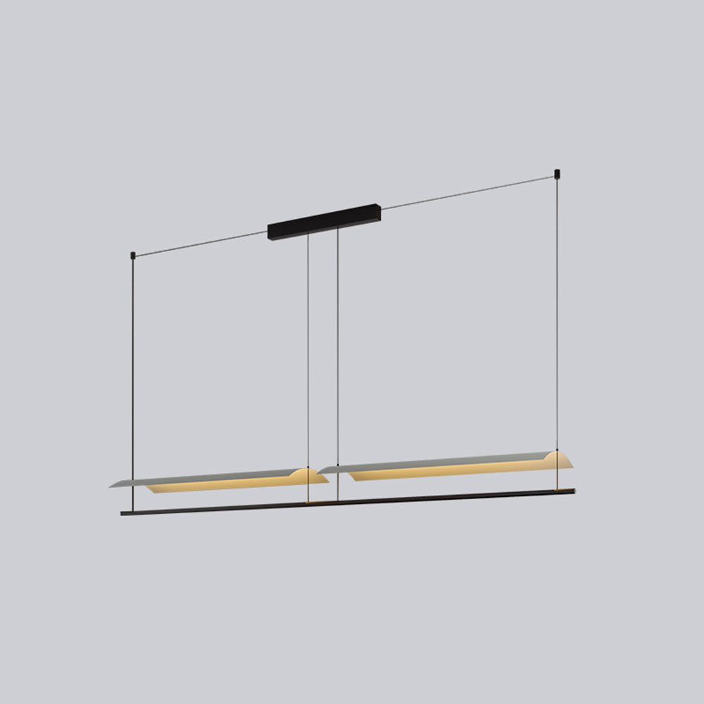 Ray Suspension Linéaire Inhabituel, Métal/Acrylique, Noir, Salon/Restaurant - Neutralighting