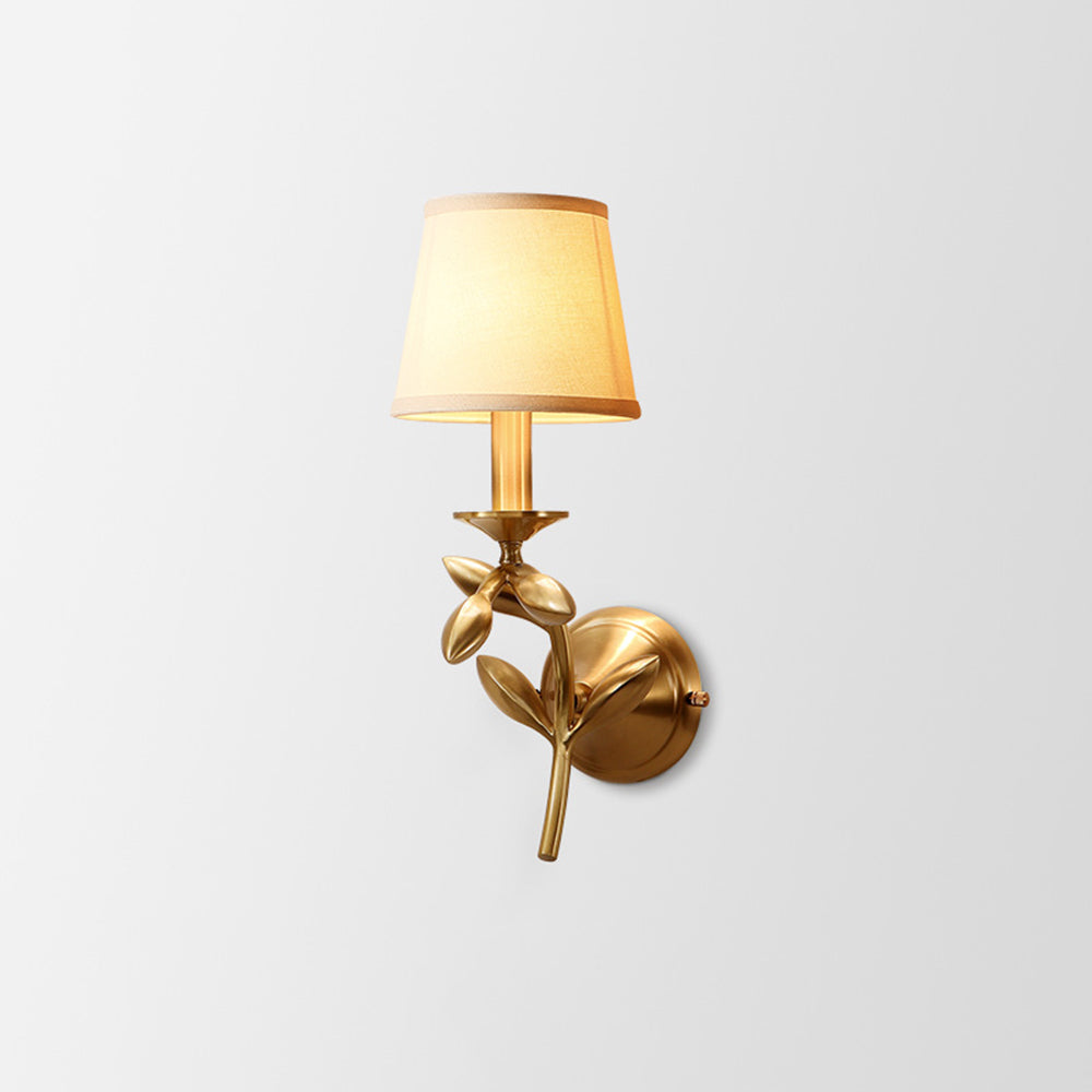 Silva Applique Murale Landerne Vintage, 5 Style, Métal/Tissu, Or, Chambre - Neutralighting